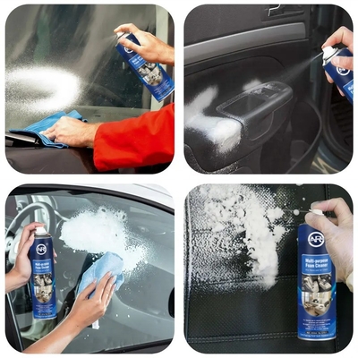 Puissant spray de nettoyage à mousse de 650 ml pour le nettoyage en profondeur et multifonctionnel du cuir automobile